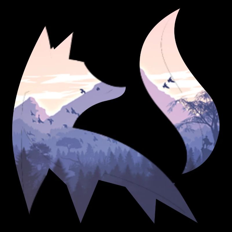 Fuchs Silhouette Wald Natur Tier Rotfuchs Waldtier