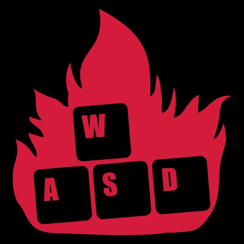 Hot Flames WASD Nerd