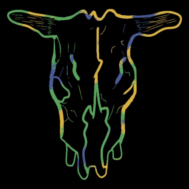 Bunter Schädel, Tierschädel