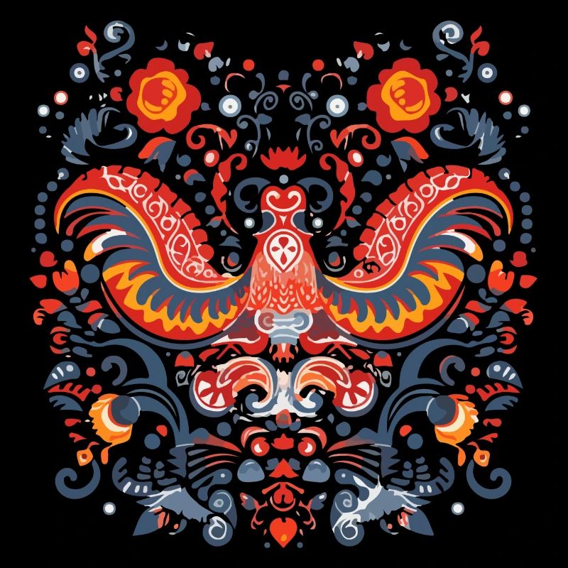 Der Vintage-Drache-Phönix