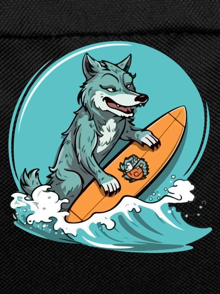 Hudson the surfer wolf