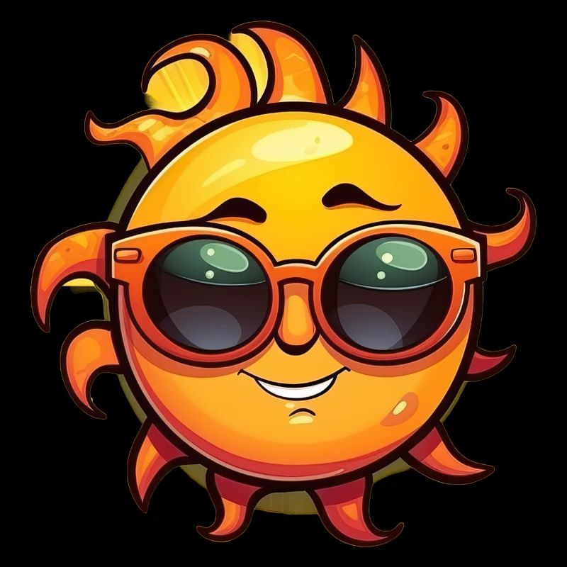 Soleil avec lunettes de soleil