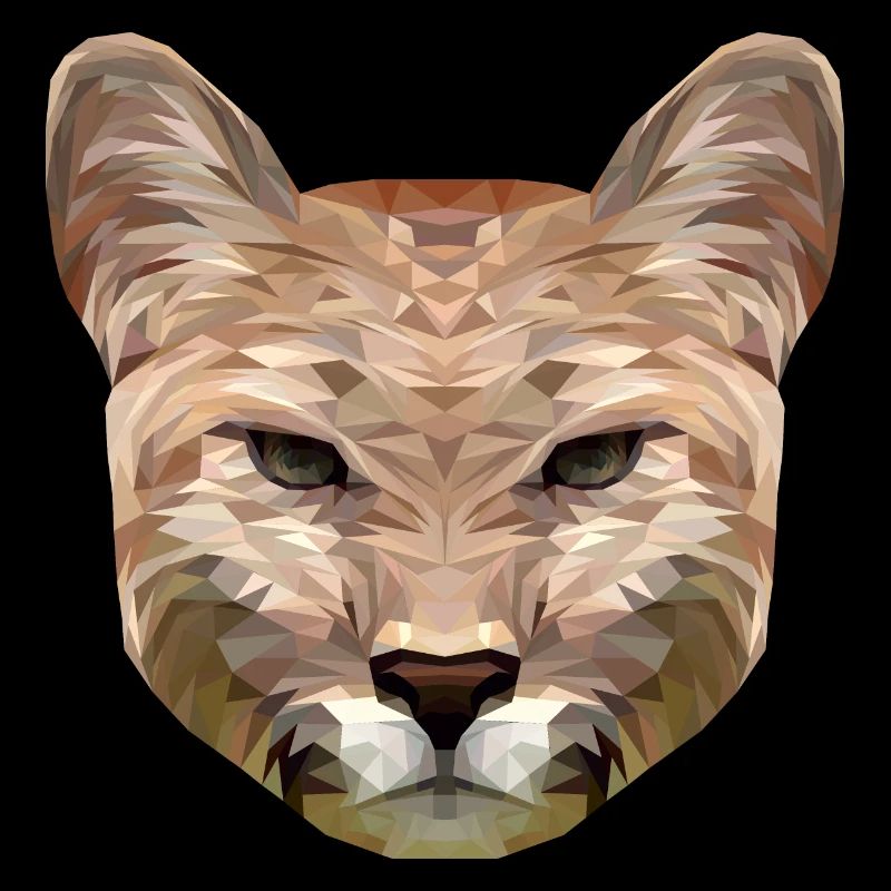 Silver Lion Polygon