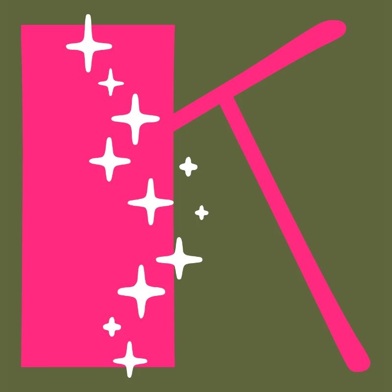 Letter K Glitter