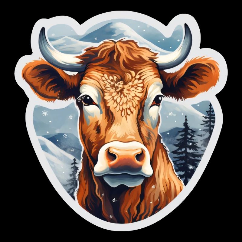 Vache alpine d’hiver