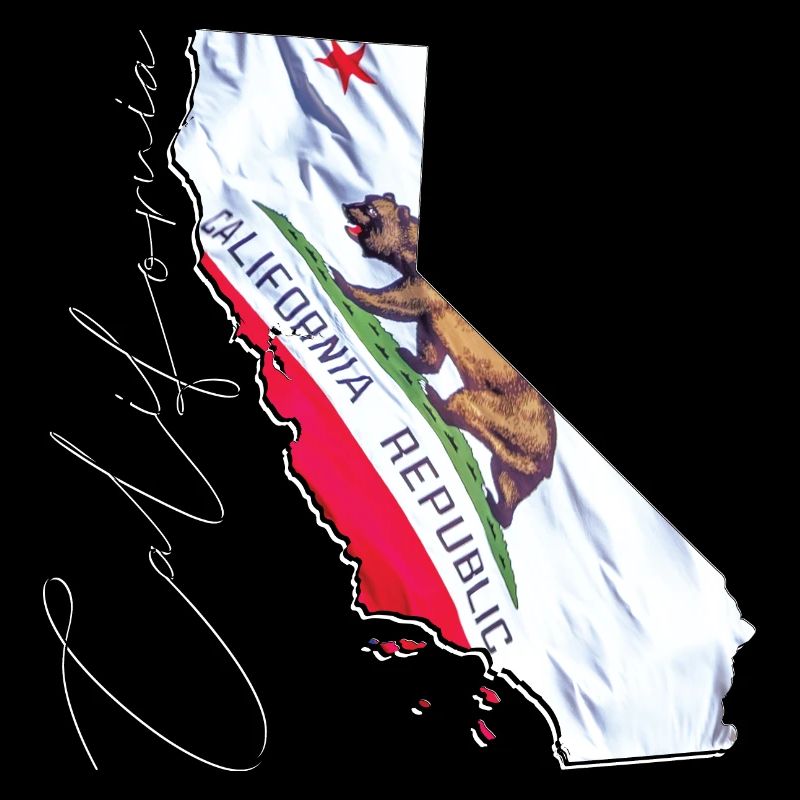 California (USA) | echte Flagge | Flag Map Script