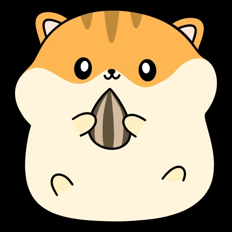 Eating cute hamster pit