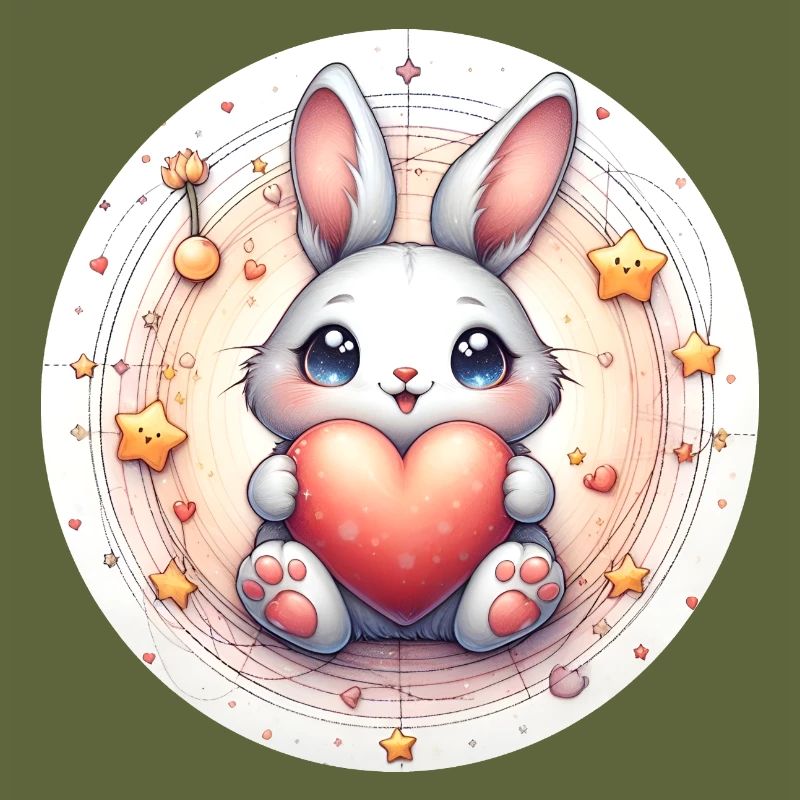 Rabbit with heart