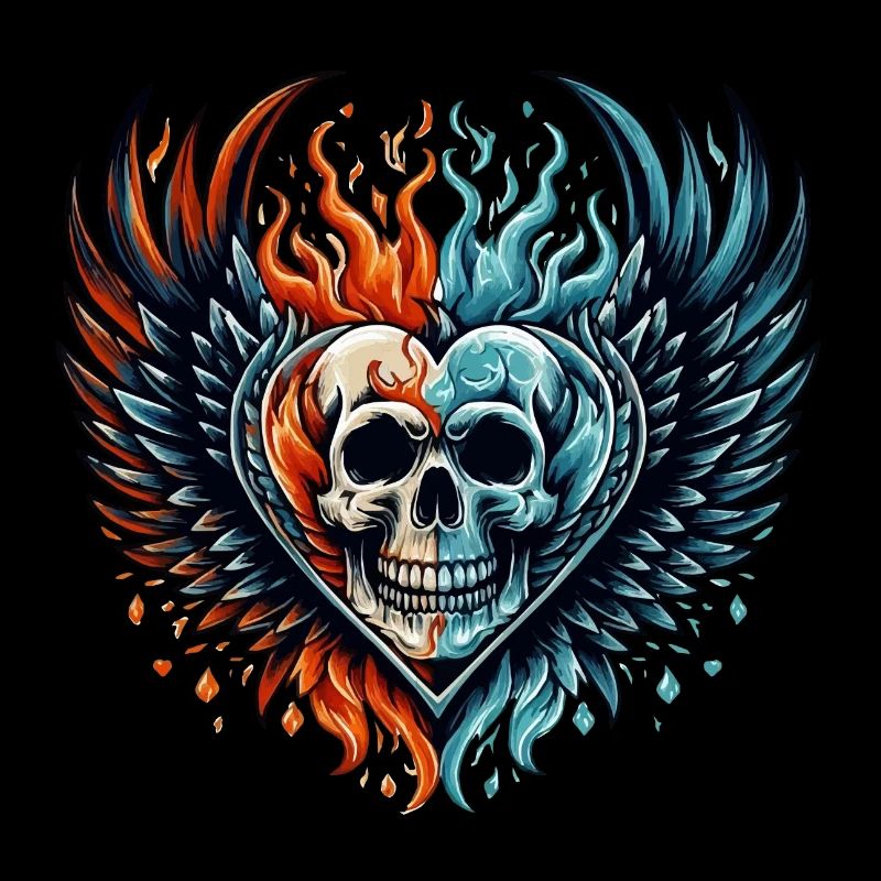 Heart Skull