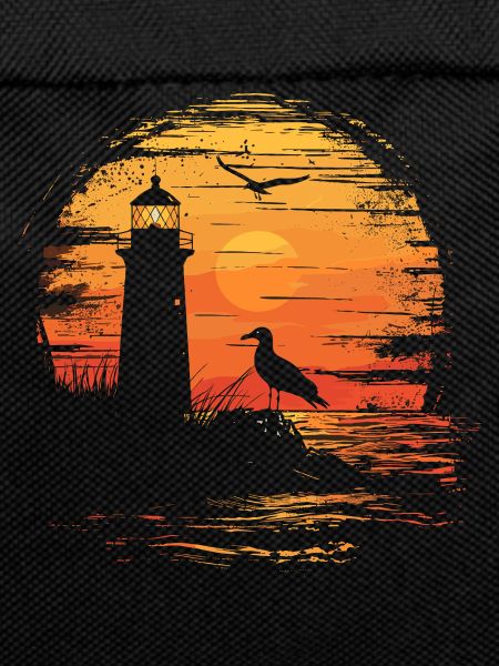 Seagull Seabird Lighthouse Sunset