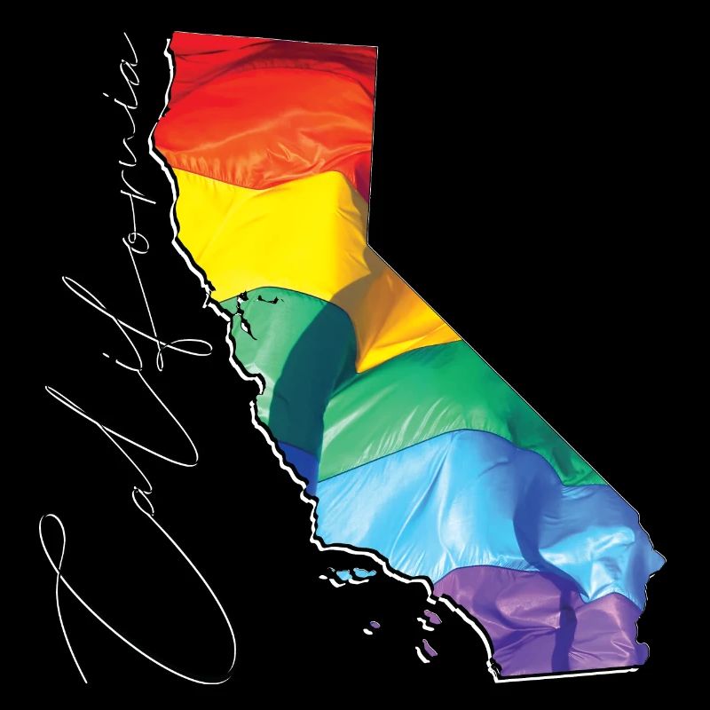 California (USA) | echte Flagge | LGBTQIA+ Script