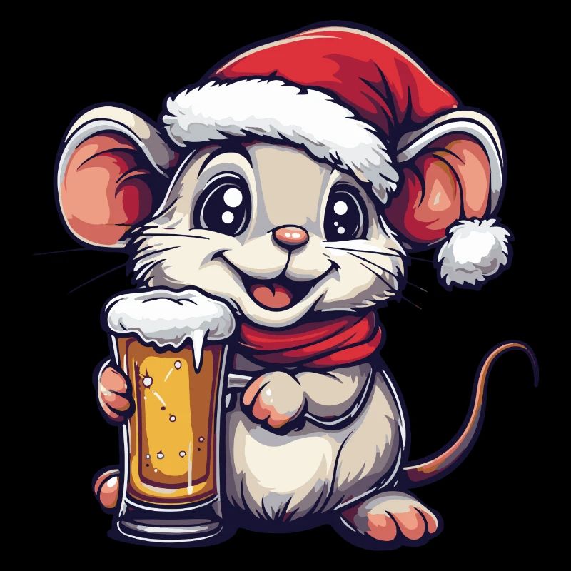 Maus Weihnachten Bier