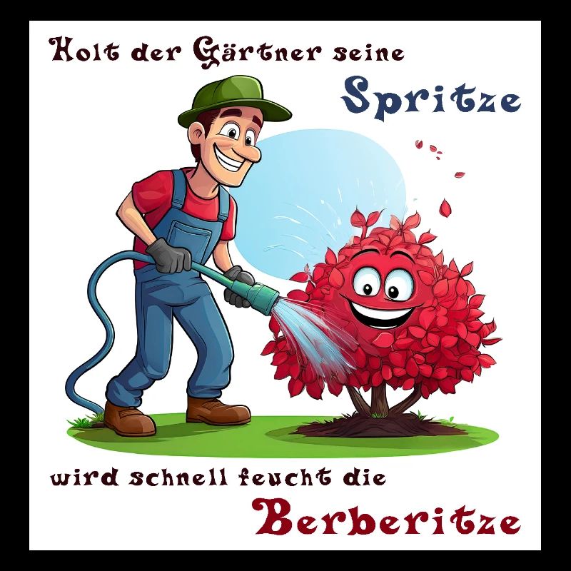 Holt der Gärtner seine Spritze
