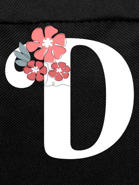 Minimalist Flower Letter