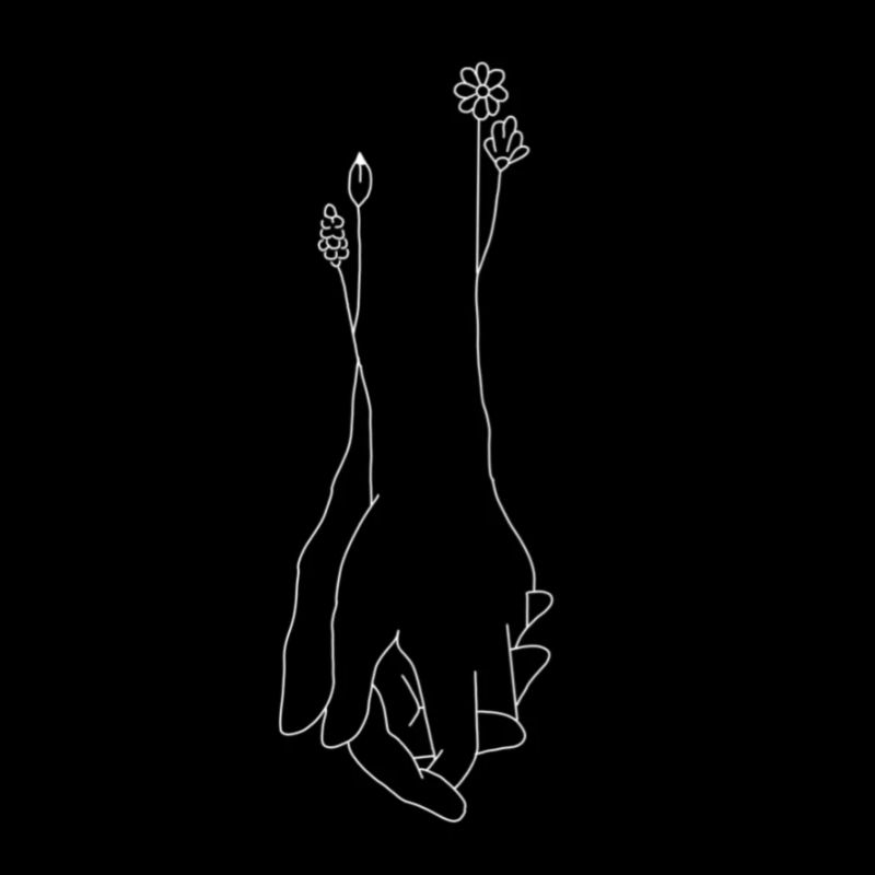 Hand flowers white