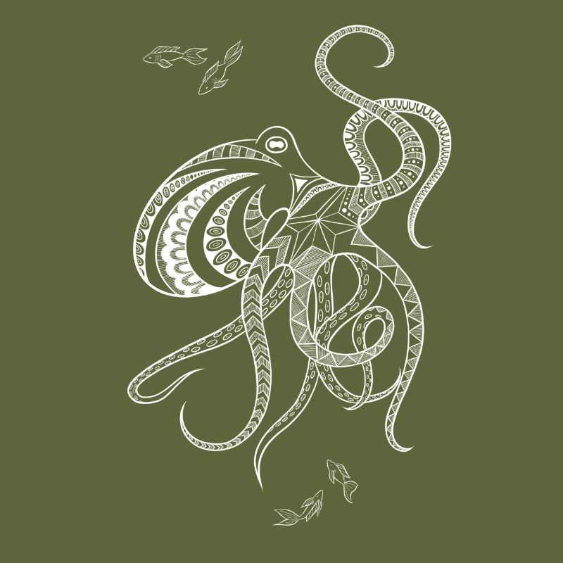 Mandala octopus white