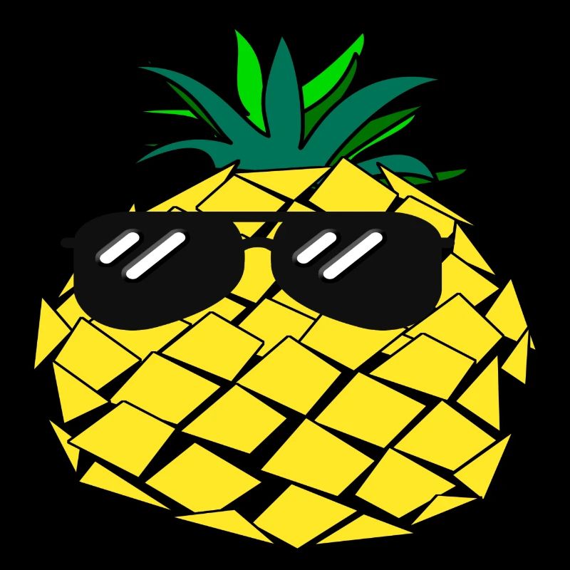 funny pineapple with sunglasses