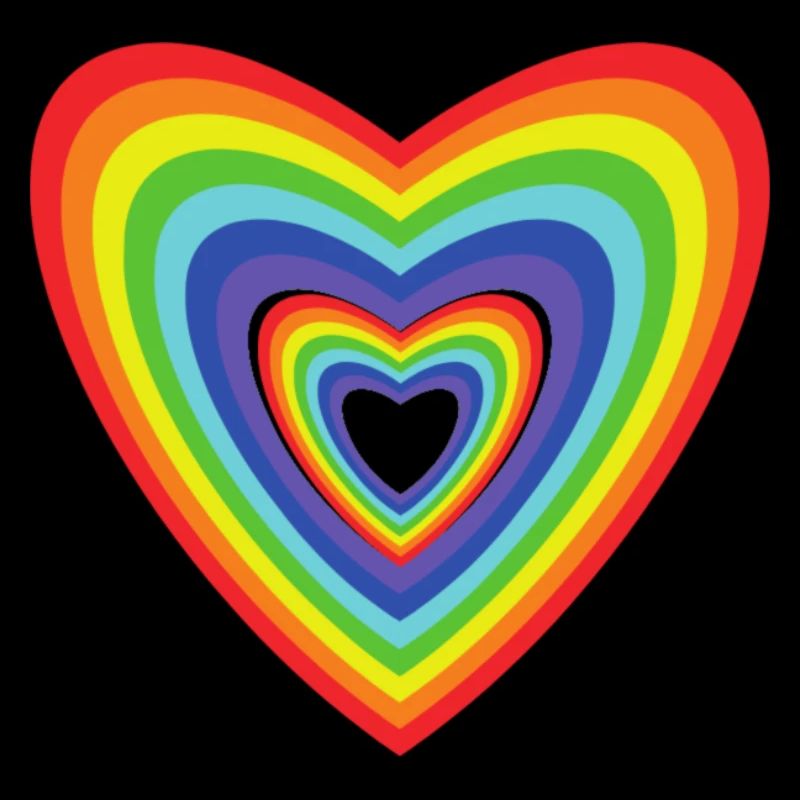 Rainbow Rainbow Retro Gift Heart