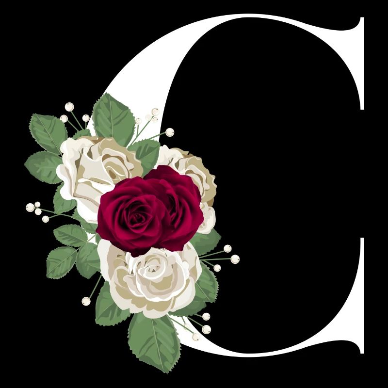 letter C flowery