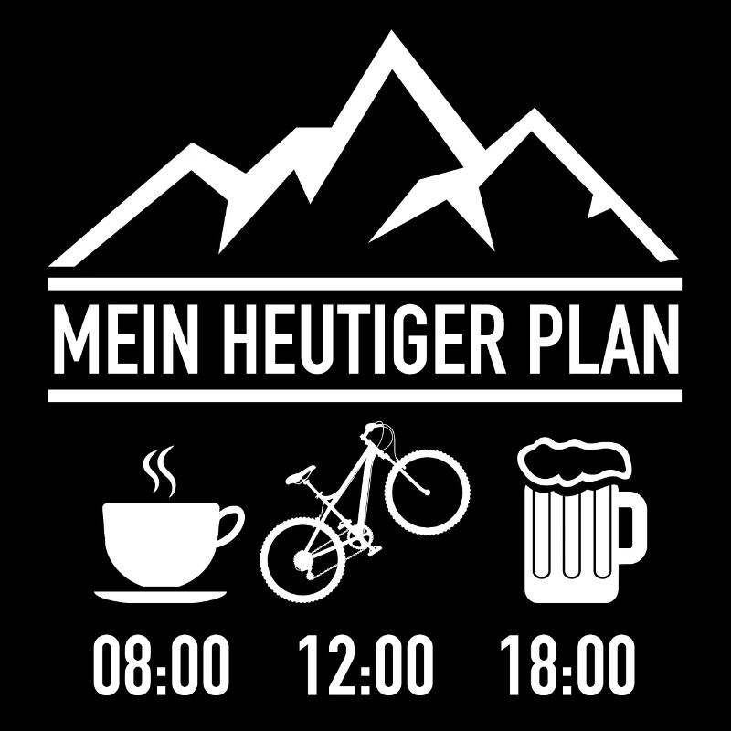Mein heutiger Plan Kaffee Fahrrad Bier