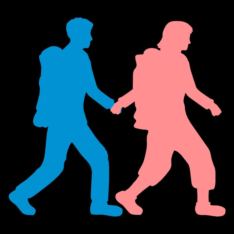 Couple goes hiking