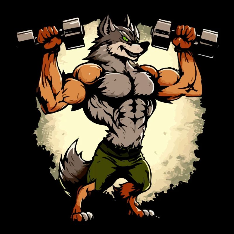 Kikou the muscular wolf