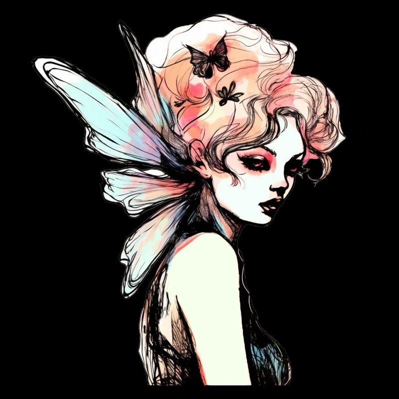 Dessin à l’aquarelle féerique