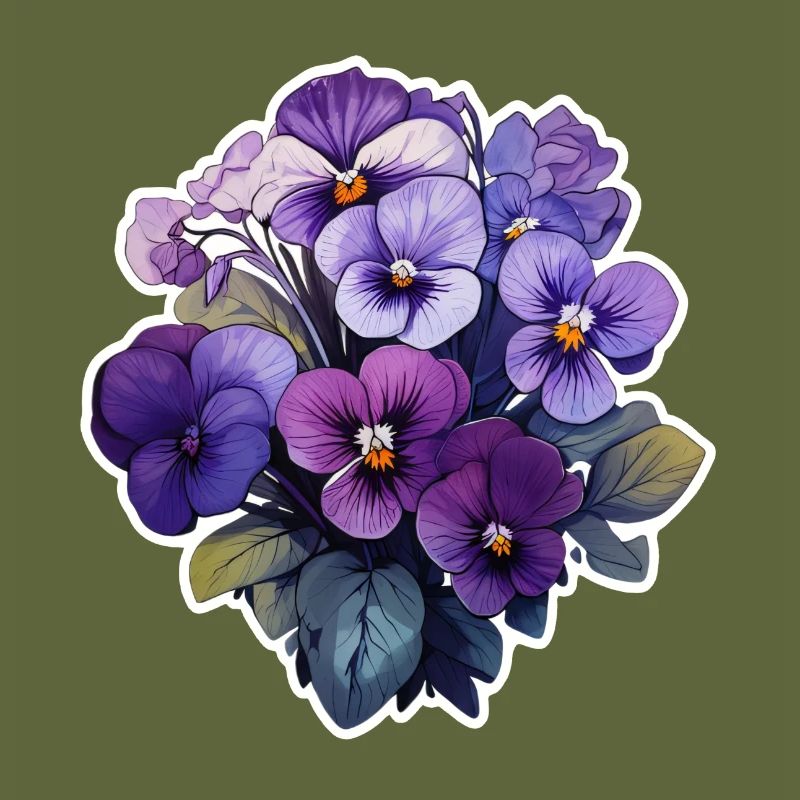 Pensée beaucoup de fleurs