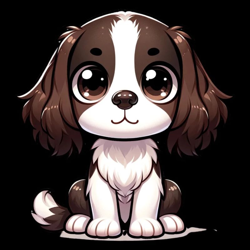 Illustration numérique d’un chien Springer Spaniel mignon