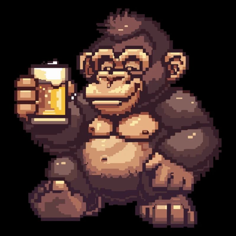 Gorilla Beer Pixel