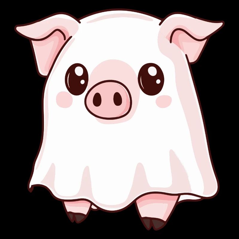 Pig Halloween Funny Ghost