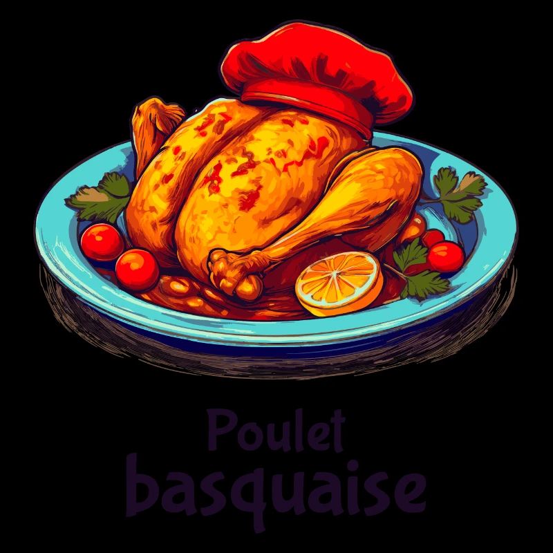 Poulet Basquaise - Dunkler Text