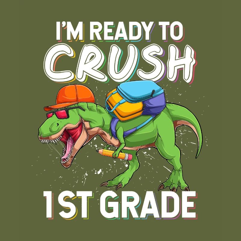 Ich bin bereit, den Dinosaurier der 1. Klasse zu zerquetschen