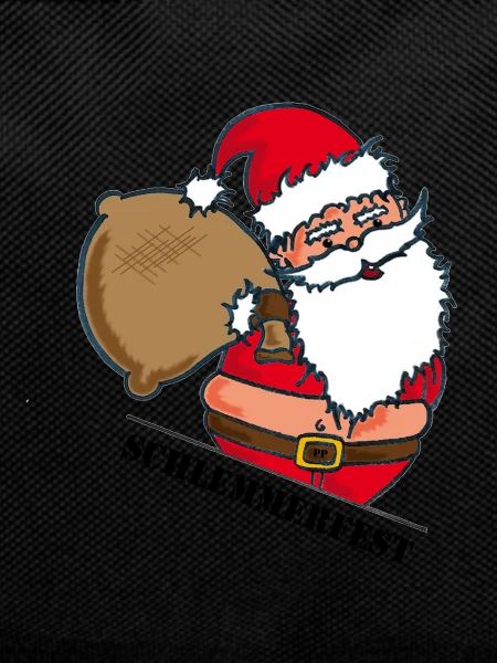 Fat Santa Claus with sack