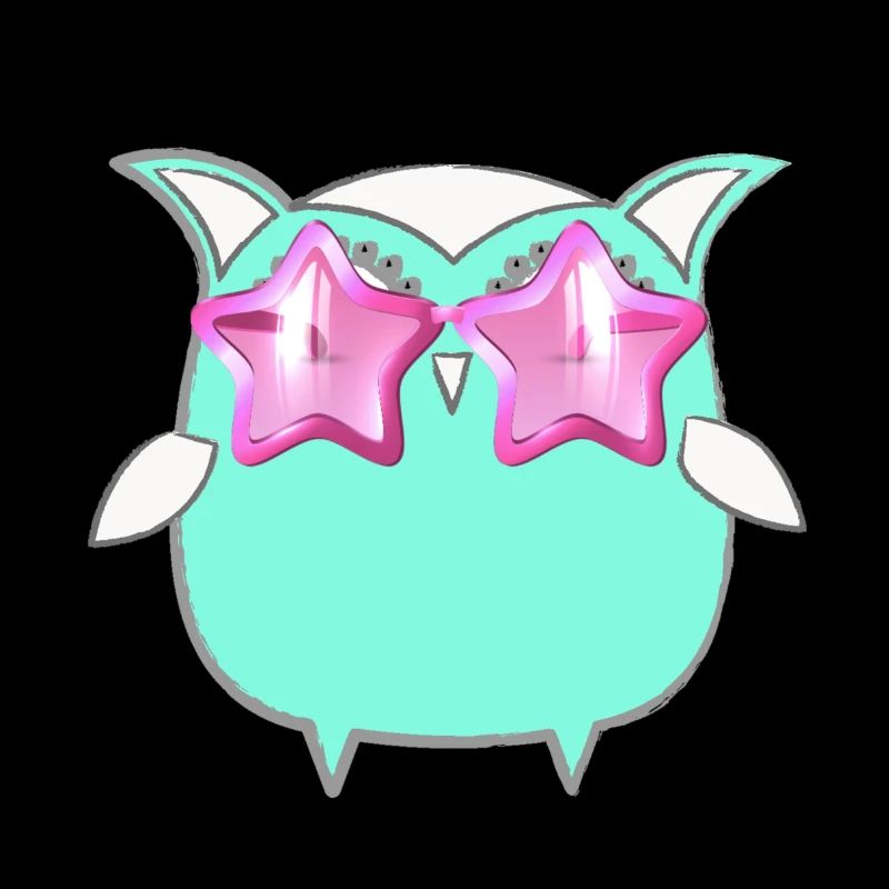 Owl, Comic,mint,Sonnenbrllle, sterne,sommer