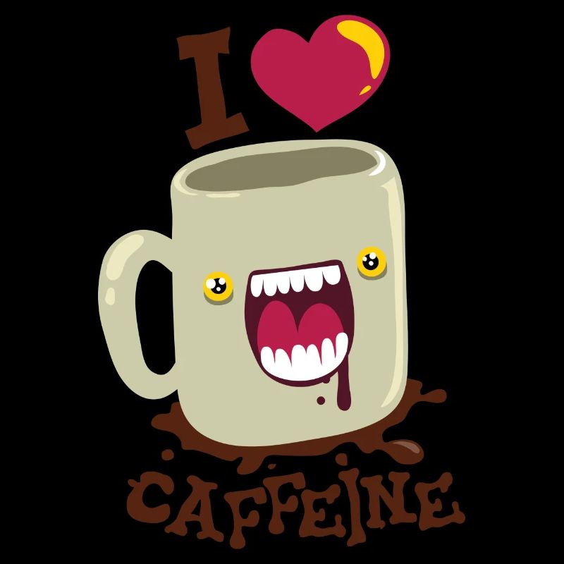 Coffee pot loves caffeine