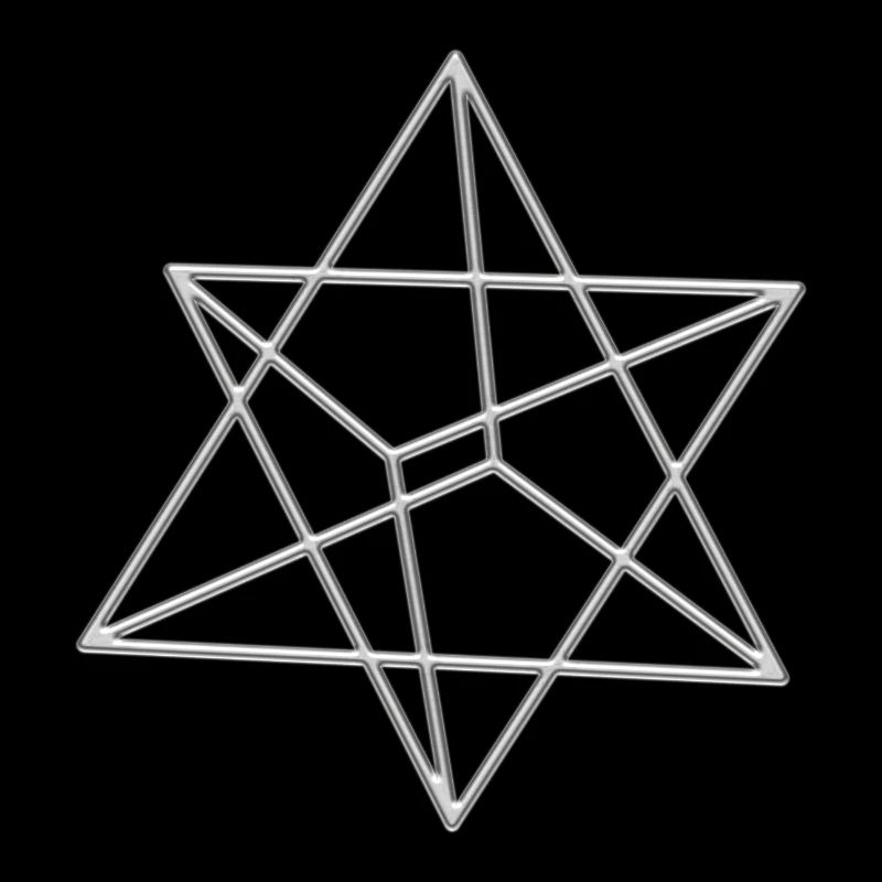 Merkaba, 3D, silver, divine light vehicle, sacred
