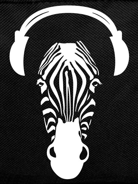 Zebra with Headphones