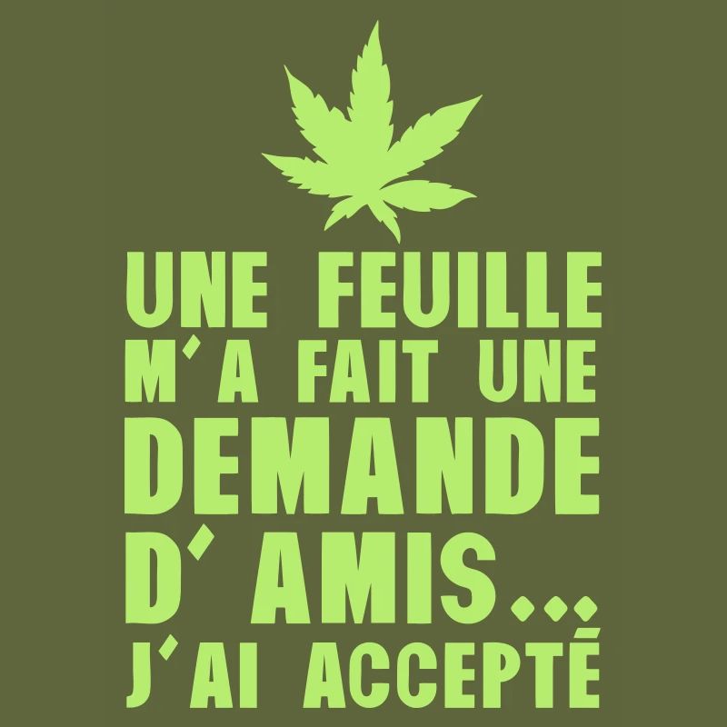 feuille cannabis demande amis accepte humour