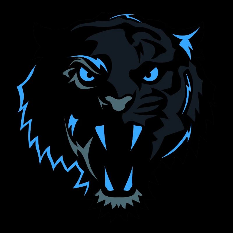 tiger head wild animal design