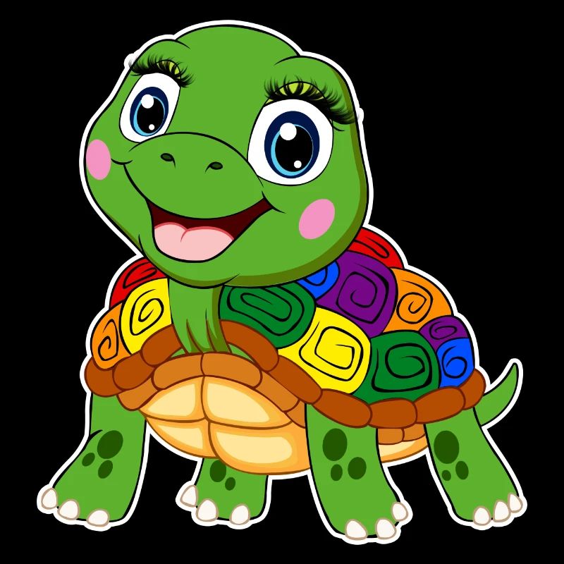 rainbow turtle lgbt water turtle animal