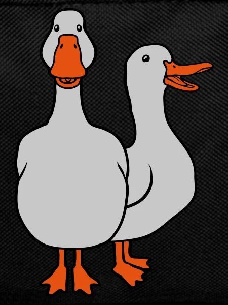 2 cute geese team