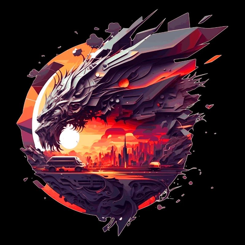 Polygon Vector artwork pour les fans de science-fiction