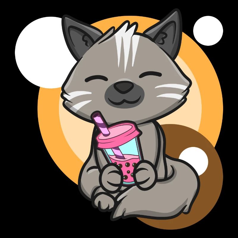 Cat and Bubble Tea