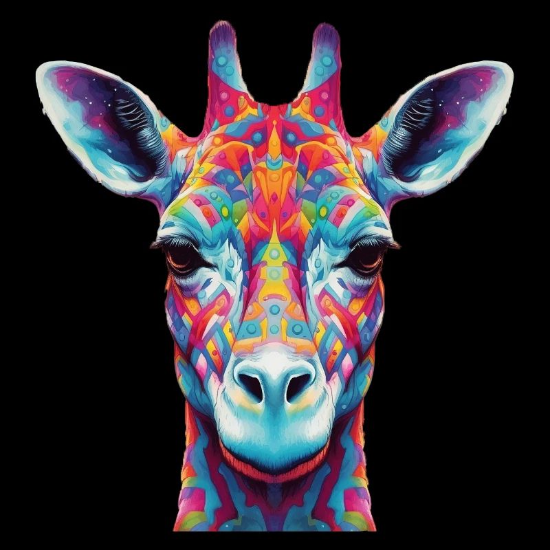 Psychedelic giraffe