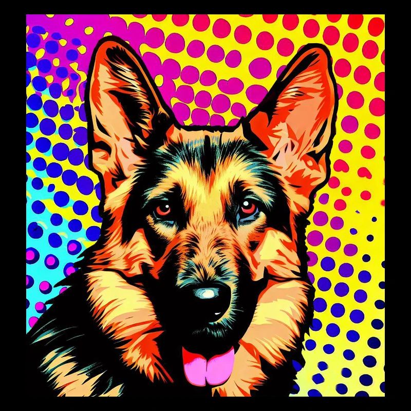 German Shepherd pop art