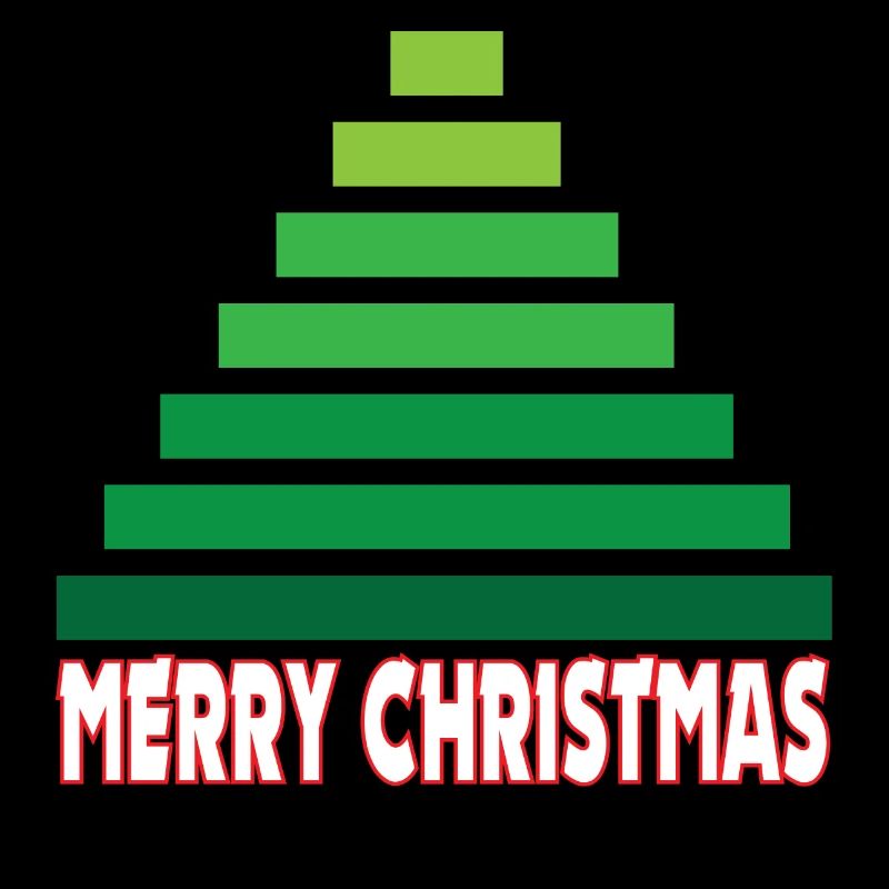 MERRY CHRISTMAS Geometric Christmas Tree