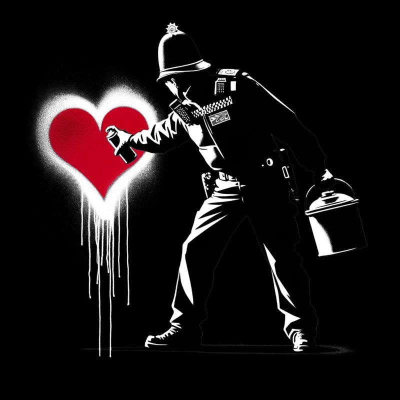 Policeman Street Art