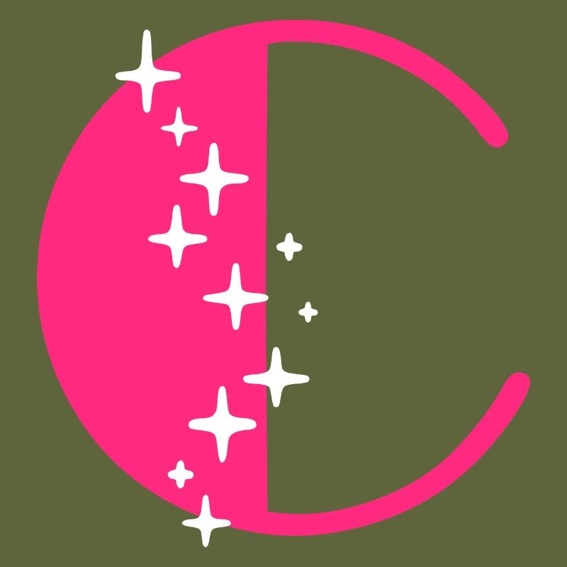 Letter C Glitter