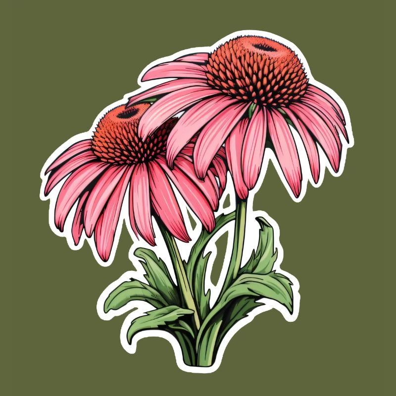 Echinacea 2 Flowers